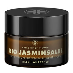 Bio Jasminsalbe I Augencreme bei Augenringen, müden und geschwollenen Augen I mit Bio-Hanfsamenöl + Hyaluron