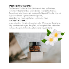 Bio Jasminsalbe I Augencreme bei Augenringen, müden und geschwollenen Augen I mit Bio-Hanfsamenöl + Hyaluron