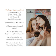 Bio Jasminsalbe I Augencreme bei Augenringen, müden und geschwollenen Augen I mit Bio-Hanfsamenöl + Hyaluron
