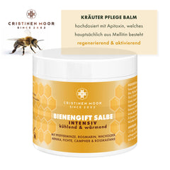 Bienengift Salbe hochdosiert 200 ml mit echtem Bienengift - Apitoxin, Kräuter Balm zur Pflege des Körpers