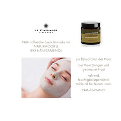 Masque de tourbe bio à l'huile de graines de chanvre - cosmétique naturelle