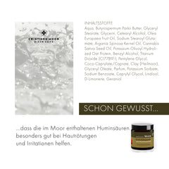 Masque de tourbe bio à l'huile de graines de chanvre - cosmétique naturelle