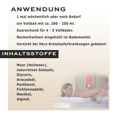 Moor Bad für die Badewanne - Naturbad für zuhause intensiv mit Heilmoor und Menthol, 1000 ml, durchblutungsfördernd